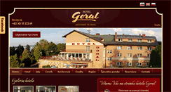 Desktop Screenshot of hotelgoral.sk